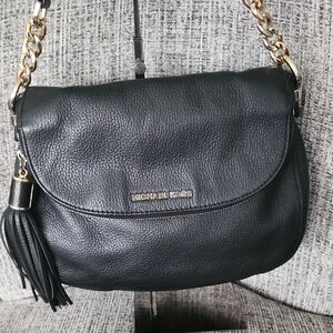 Michael Kors Black Shoulder Bag with Gold Chain